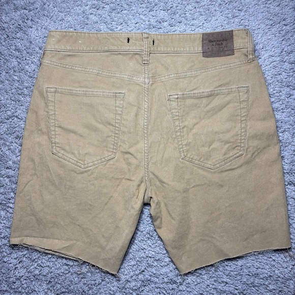 Abercrombie and Fitch Shorts Mens 33 Cut Offs Corduroy Stretch Raw Hem Frayed - Picture 4 of 5